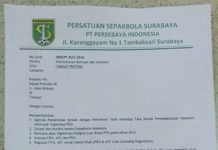 Persebaya Kirim Surat kepada Jokowi Meminta Bantuan dan Audiensi
