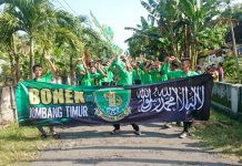 Bonek Jombang Timur Meriahkan Karnaval Isro’ Mi’roj