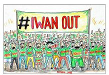 Bonek Sejagat Raya Serukan “Iwan Out”