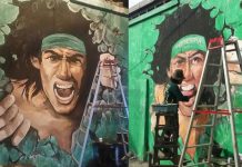 Melihat Mural Bonek Ndas Mangap di Simo Pomahan